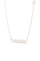 HauteCarat Baguette Lab Created Diamond Bar Pendant Necklace in 18K Rose Gold at Nordstrom