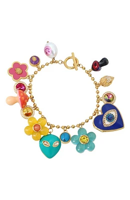 Kurt Geiger London Crystal Charm Bracelet in Multi at Nordstrom