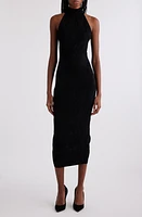 Balmain Diamond Rib Midi Sweater Dress Black at Nordstrom, Us