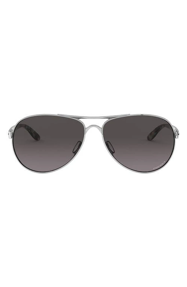 Oakley Feedback 59mm Prizm Aviator Sunglasses in Matte Grey at Nordstrom