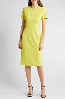 BOSS Dukea Midi Sheath Dress in Tennis Yellow at Nordstrom, Size 10