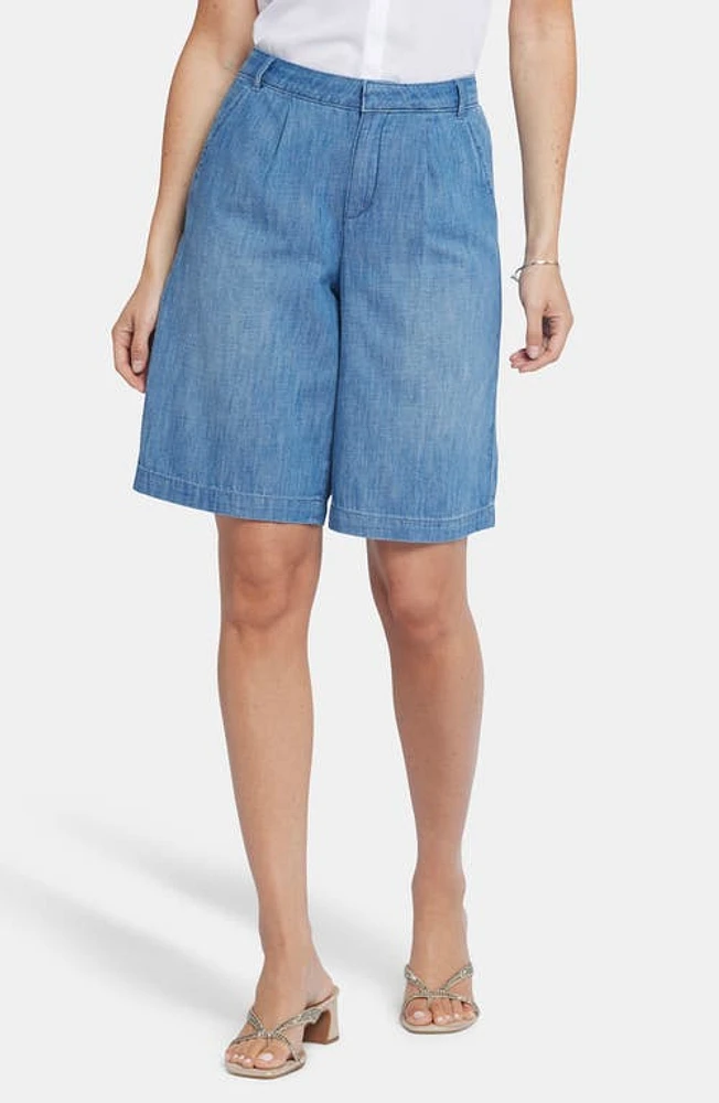 NYDJ Relaxed High Waist Denim Bermuda Shorts Corfu Blue at Nordstrom,