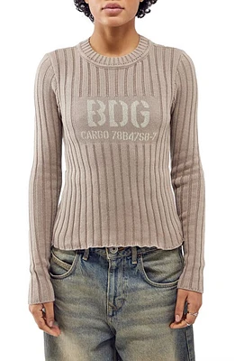 BDG Urban Outfitters Stencil Rib Sweater Mink at Nordstrom,