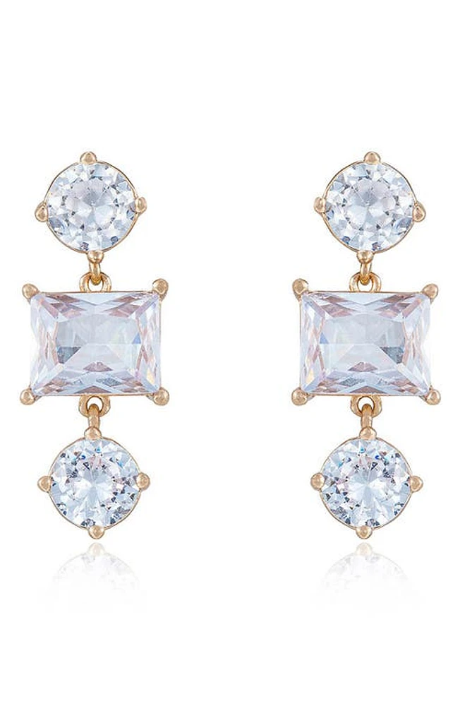 Ettika Cubic Zirconia Drop Earrings in Gold at Nordstrom