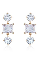 Ettika Cubic Zirconia Drop Earrings in Gold at Nordstrom