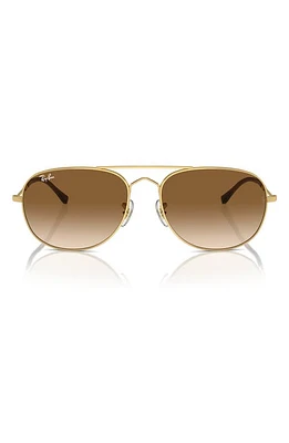 Ray-Ban Bain Bridge 60mm Gradient Pillow Aviator Sunglasses in Gold Flash at Nordstrom