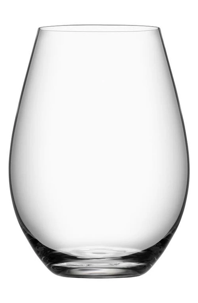 Orrefors More Set of 4 Stemless Wine Glasses in White at Nordstrom