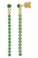 Bony Levy El Mar Emerald Two-Way Drop Jacket Earrings in 18K Yellow Gold at Nordstrom