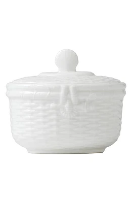 Wedgwood Nantucket Basket Bone China Covered Sugar Dish in White at Nordstrom