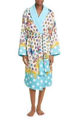 Versace Butterflies Bath Robe Azur Multicolor at Nordstrom,