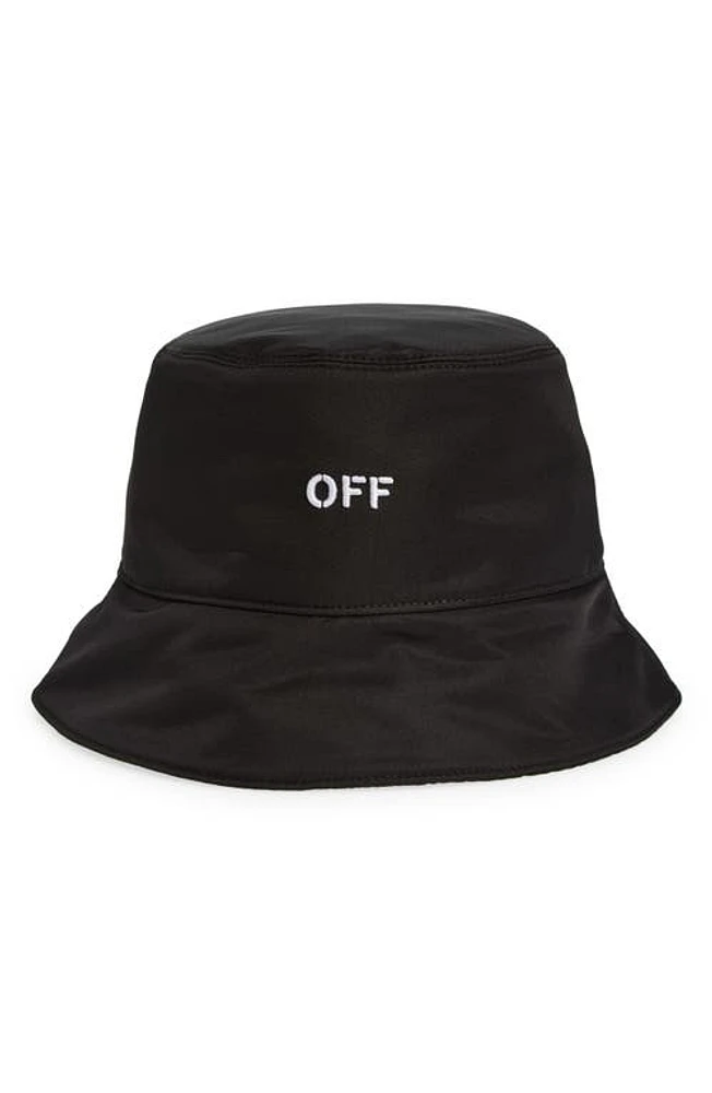 Off-White Bookish Logo Bucket Hat Black White at Nordstrom,