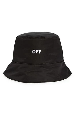 Off-White Bookish Logo Bucket Hat Black White at Nordstrom,