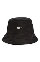 Off-White Bookish Logo Bucket Hat Black White at Nordstrom,