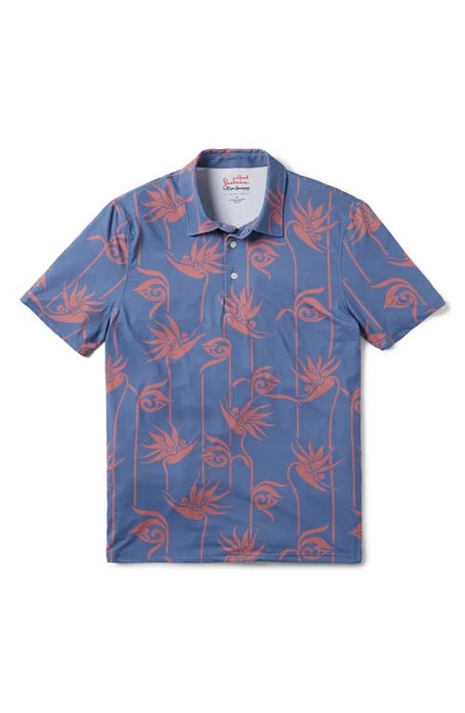 Reyn Spooner x Alfred Shaheen Personal Paradise Floral Polo Blue Horizon at Nordstrom,