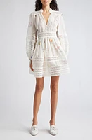 Zimmermann Natura Floral & Lace Long Sleeve Minidress Multi Botanical Ivory at Nordstrom,