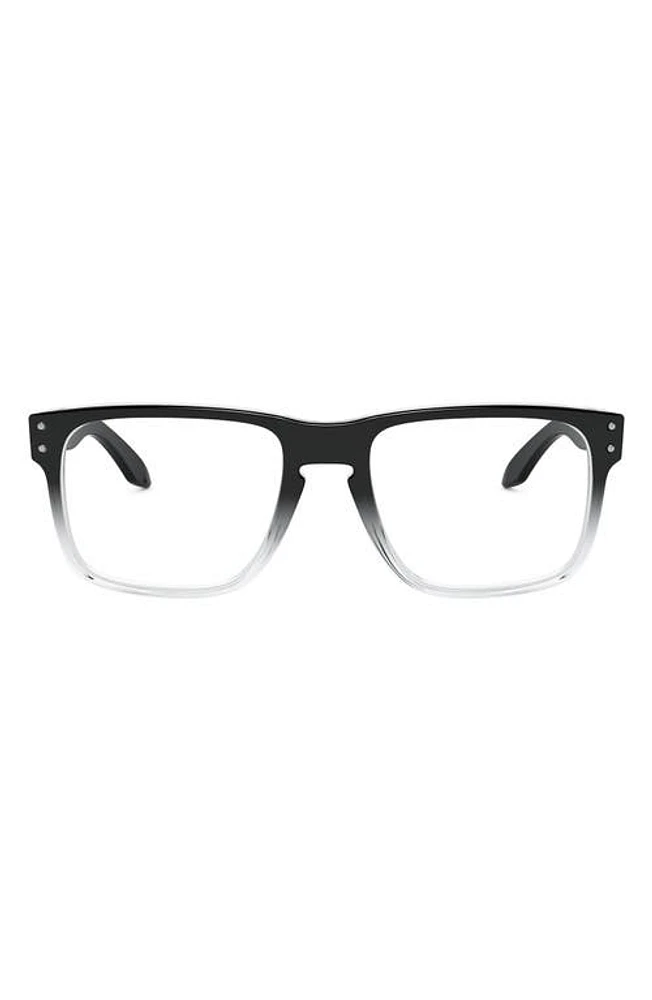 Oakley Holbrook 56mm Square Optical Glasses in Polished Black Clear Fade at Nordstrom