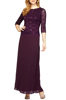 Alex Evenings Sequin Lace & Chiffon Gown at Nordstrom