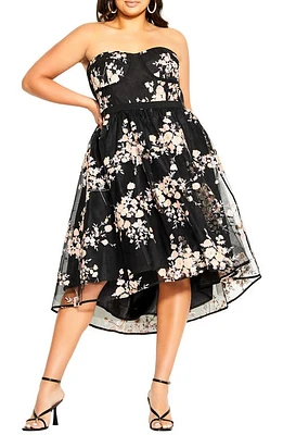 City Chic Ambrosia Fit & Flare Sequin Floral Dress at Nordstrom