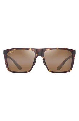 Maui Jim Honokalani 57mm PolarizedPlus2 Square Sunglasses in Brown at Nordstrom