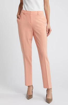 Tahari ASL Classic Straight Leg Pants Salmon at Nordstrom,