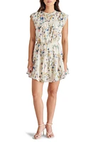 Steve Madden Faith Floral Pintuck Cotton Minidress Cream at Nordstrom,