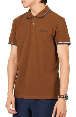 Ben Sherman Signature Tipped Organic Cotton Piqué Polo Shirt at Nordstrom,