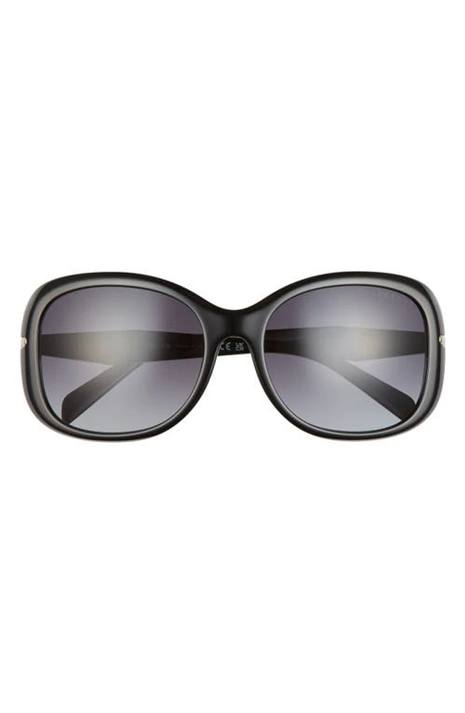 Prada 57mm Oversize Round Sunglasses in Black at Nordstrom