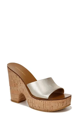 Veronica Beard Paulita Platform Slide Sandal in Platinum at Nordstrom, Size 10