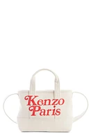 KENZO Verdy Logo Cotton Canvas Tote in Ecru at Nordstrom