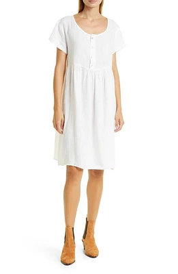 MERRITT CHARLES Linen Shift Dress in White at Nordstrom