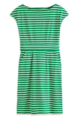 Boden Florrie Floral Jersey Dress Green With Ivory Stripe at Nordstrom,