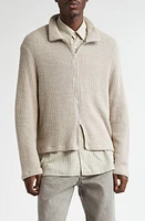 OUR LEGACY Shrunken Zip Cardigan Musk Dusk Rope Weave at Nordstrom, Us