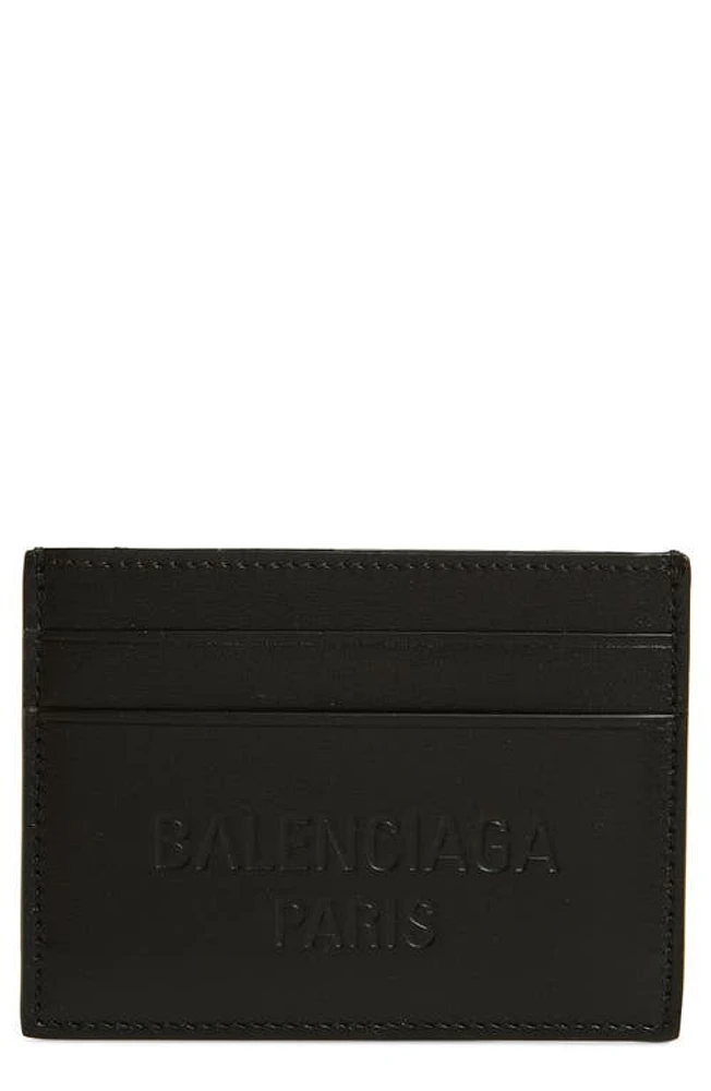 Balenciaga Duty Free Leather Card Holder in Black at Nordstrom