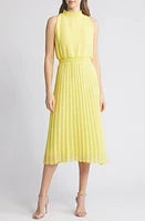 Sam Edelman Smocked Plissé Midi Dress at Nordstrom,