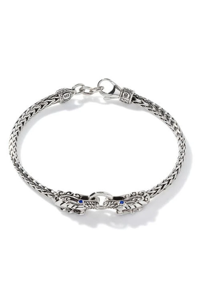 John Hardy Legends Naga Blue Sapphire Bracelet in Silver at Nordstrom, Size X-Large