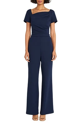 Maggy London Short Sleeve Sheath Jumpsuit Navy Blazer at Nordstrom,