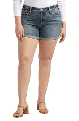 Silver Jeans Co. Suki Mid Rise Denim Shorts Indigo at Nordstrom,