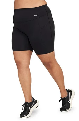 Nike Dri-Fit Universa High Waist Bike Shorts Black/Black at Nordstrom,