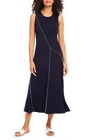 Karen Kane Reverse Seam Sleeveless Midi Dress Navy at Nordstrom,