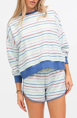 Electric & Rose Pacific Stripe Sweatshirt Sky Blue at Nordstrom,