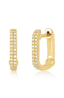 EF Collection Mini Lola Diamond Huggie Hoop Earrings in 14K Yellow Gold at Nordstrom