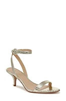 Veronica Beard Darcelle Ankle Strap Kitten Heel Sandal Platinum at Nordstrom,