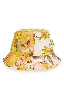 Zimmermann Floral Print Cotton Canvas Bucket Hat in Patch Floral at Nordstrom