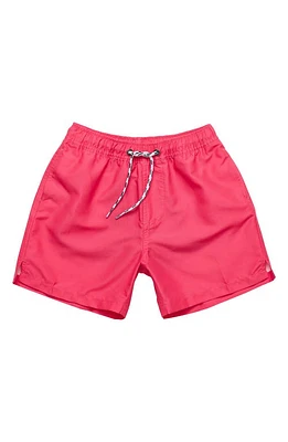 Snapper Rock Kids' Comfort Colorblock Swim Trunks Pink at Nordstrom,