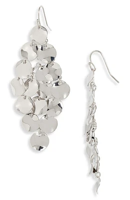 Nordstrom Disc Chandelier Earrings in Rhodium at Nordstrom