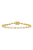 Bony Levy Pear Cut Diamond Tennis Bracelet in Yellow Gold/Diamond at Nordstrom, Size 7