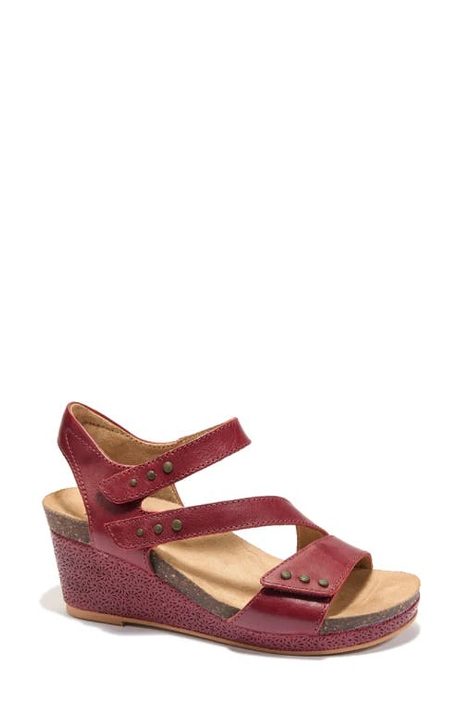 Hälsa Footwear Gisella Wedge Sandal Dark Red at Nordstrom,