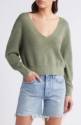 Treasure & Bond Shrunken Cotton Linen Sweater at Nordstrom,