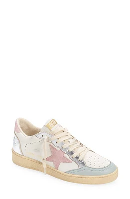 Golden Goose Ball Star Low Top Sneaker White/Grey/Pink at Nordstrom,