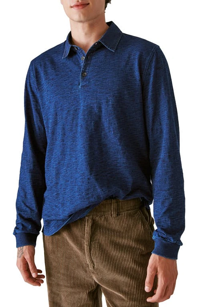 Lucky Brand Indigo Rugby Cotton Polo at Nordstrom,